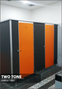 Cubicle Toilet Phenolic Desain Two Tone 3